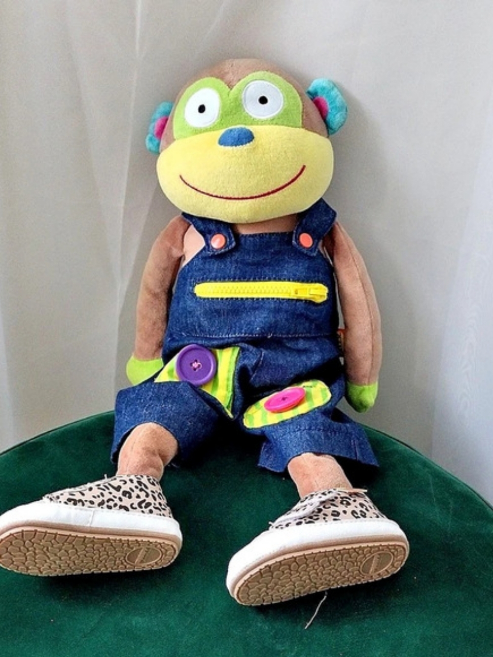 Alex Little Hands Plush Monkey Toy Teaching Toddler To Dress
